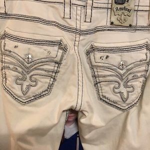 Rock Revival Men’s Jeans 34R WHITE!!!! Non smoker